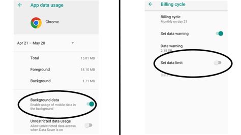 how to limit data consumption on android