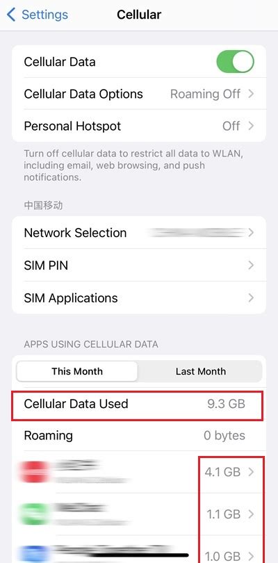 how to limit data usage on child's iphone