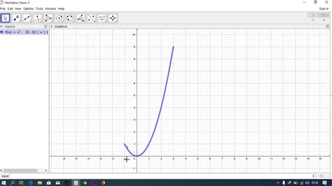 how to limit the domain of a function in geogebra