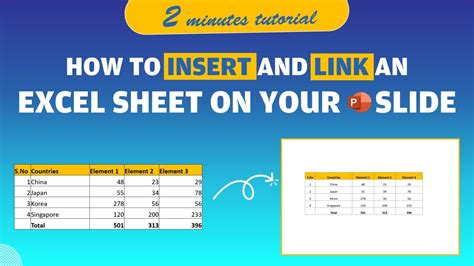 how to link excel sheet to powerpoint slide