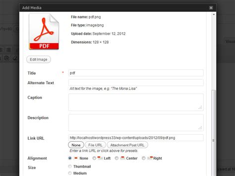 how to link pdf file in wordpress