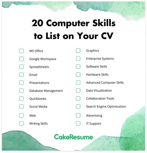 how to list computer program skills on resume