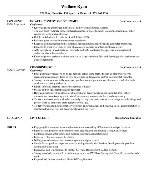 how to list conference presentations on resume