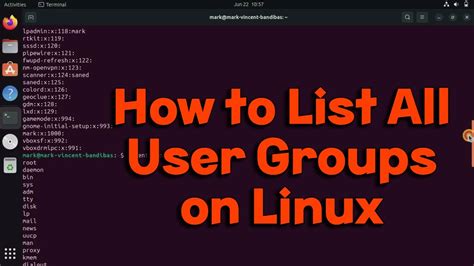 how to list users in linux group