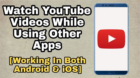 how to listen to youtube while on other apps