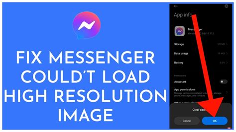 how to load high resolution images in messenger