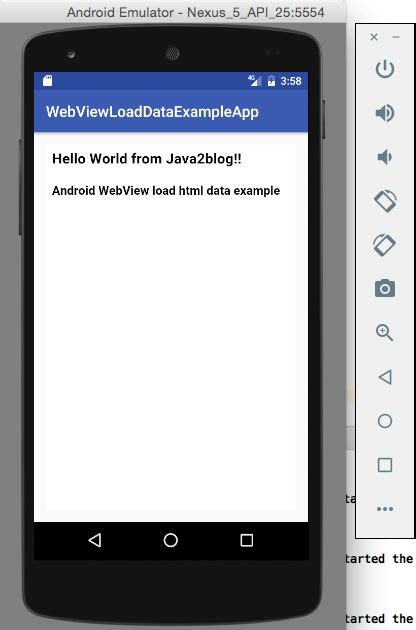 how to load html string in webview in android