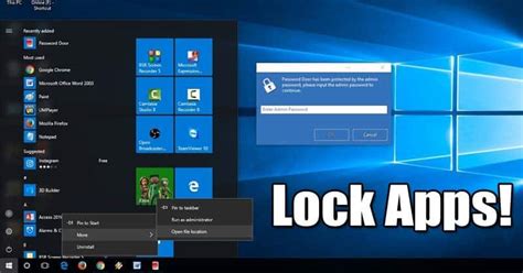 how to lock apps in windows 10