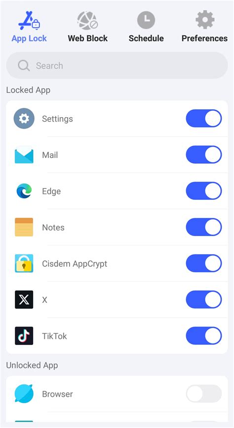 how to lock facebook messenger app on android
