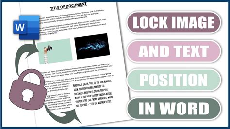 how to lock images and text together in word