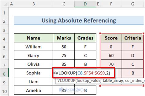 how to lock table array in excel formula