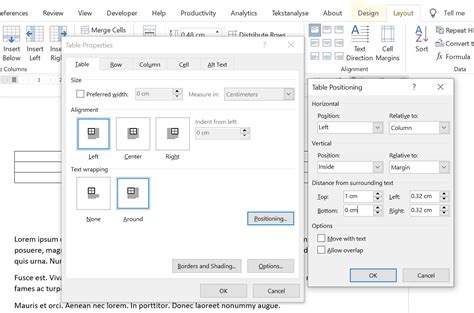 how to lock table header in word