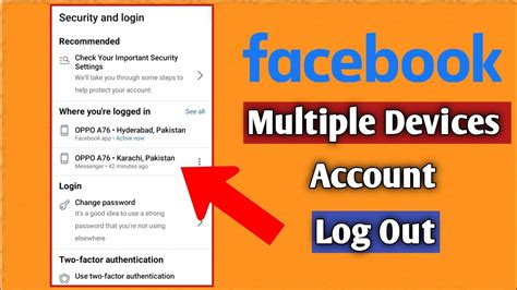 how to log out facebook account from other devices