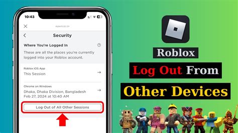how to log out of all other devices on roblox