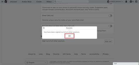 how to log out of all roblox accounts