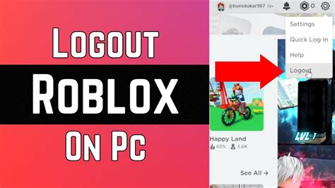 how to log out of roblox on computer 2025