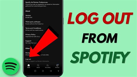 how to log out of spotify on android