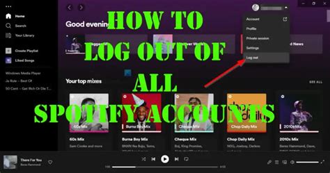 how to log out spotify on different device