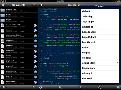 how to look at source code on ipad