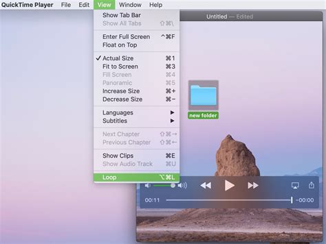 how to loop a video on my mac