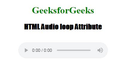 how to loop audio in html