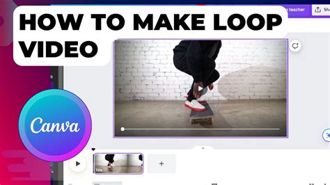 how to loop canva video