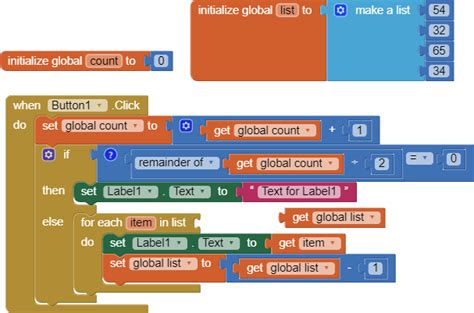 how to loop code in mit app inventor