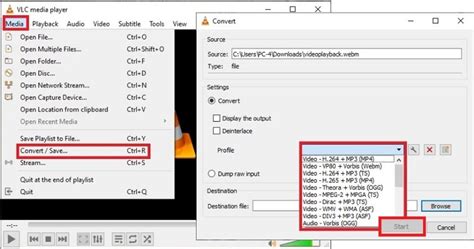 how to lower resolution of video vlc