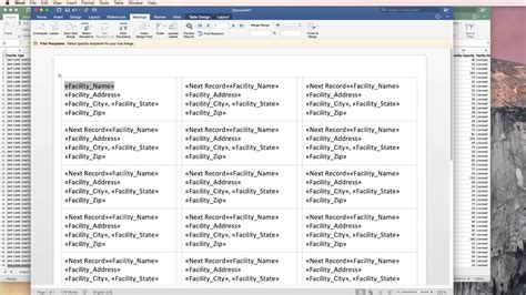how to mail merge from excel to word mailing labels