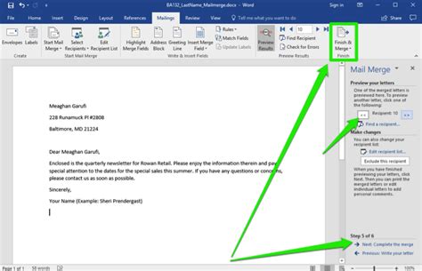 how to mail merge in word on mac