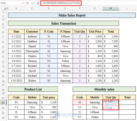 how to maintain sales report in excel