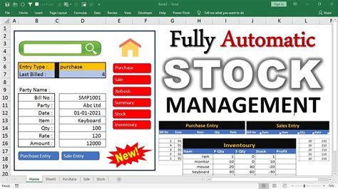 how to maintain stock in excel sheet format download