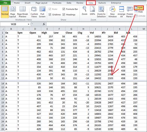 how to make 1 page into 2 pages in excel