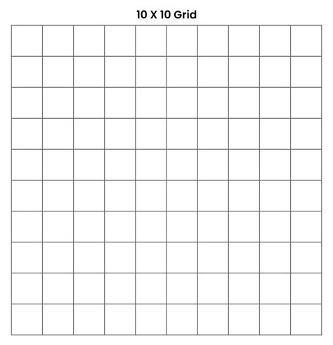 how to make 10 by 10 grid