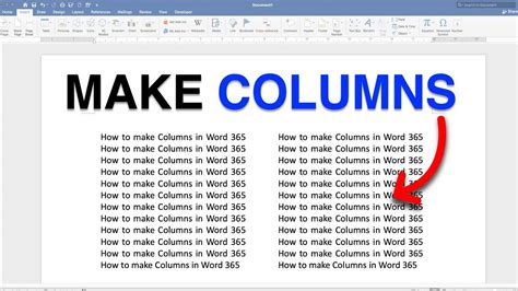 how to make 2 columns in word in phone