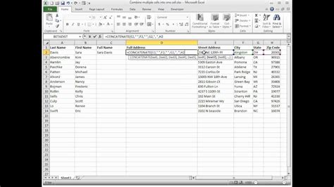 how to make 3 cells one in excel