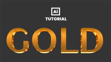 how to make 3d gold text in illustrator