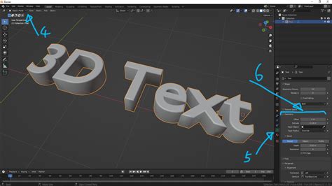 how to make 3d text in blender