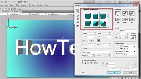how to make 3d text in photoshop cs5