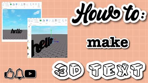 how to make 3d text roblox studio