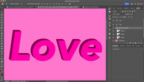 how to make 3d word in photoshop