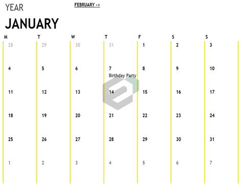 how to make a 12 month calendar in excel