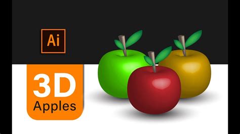 how to make a 3d apple in illustrator