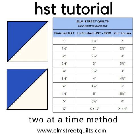 how to make a 6 inch half square triangle