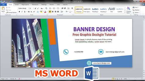 how to make a banner using microsoft word