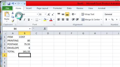 how to make a basic spreadsheet in excel