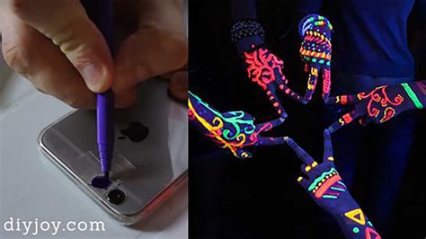 how to make a black light with sharpies