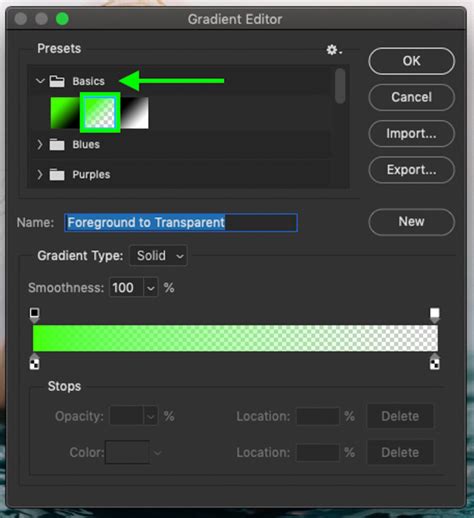 how to make a black to transparent gradient in photoshop