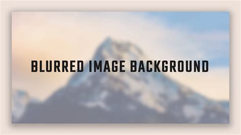 how to make a blur background css