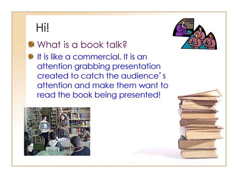 how to make a book talk presentation